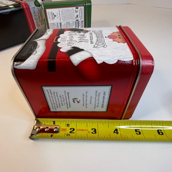 Swiss Miss Cocoa Holiday Collectible 4 Set Empty Tins Santa Snowman Elf Penguin - Picture 6 of 10